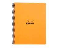 Notebook Rhodia Classic reliure intégrale & 22,5x29,7 cm 160 pages petits carreaux 5x5 avec cadre en-tête détachables perforation 4 trous 80g - Assortis