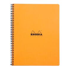 Rhodia Classic Notebook full binding & 22.5x29.7 cm 160 pages small squares 5x5 with detachable perforated header frame 4 holes 80g - Assorted