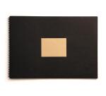 Spiralalbum/Skizzenblock, braunes Kraftpapier, A3, 60 Blatt, 90g - Schwarz