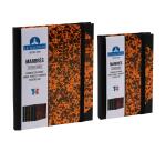 Marble Notebook 220x170, 192 lined pages - Orange