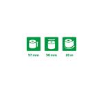 Rollos para calculadoras - 1 pliegue offset - 60 g/m2 - Blanco