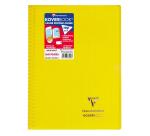 Cahier reliure intégrale enveloppante Koverbook A4 160 pages grands carreaux couverture polypropylène transparent - Assortis