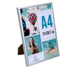 Cornice portafoto con profilo in alluminio A4 - Argento