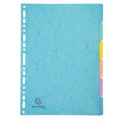 Tabbladen in glanskarton 400g/m2 Aquarel 6 verdelingen - A4 - Geassorteerd