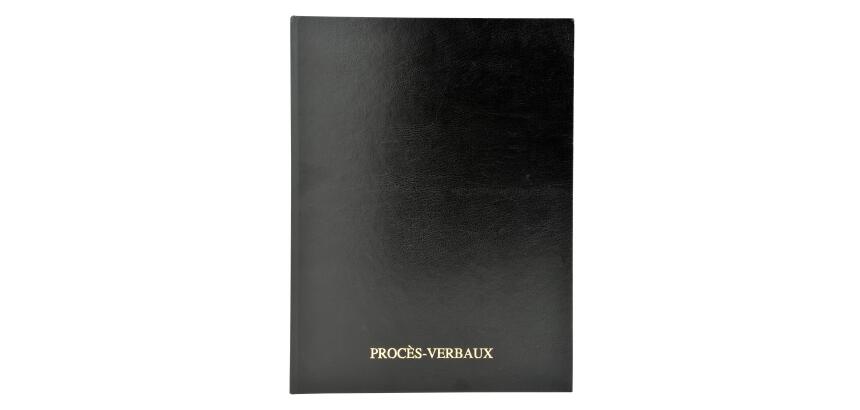 Registre à onglets 32x25cm - Procès-verbaux 200 pages - Noir