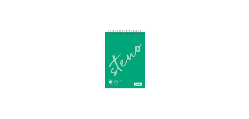 Bloc de bureau Sténo reliure intégrale en-tête A5 90 feuilles uni 70 g - Vert clair
