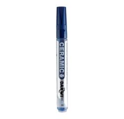 DARWI Kalte Keramikfarbe, Marker 2mm Spitze, Inhalt 6ml, Dunkelblau - Dunkelblau