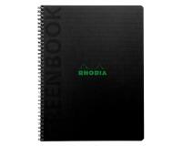 Greenbook cahier recyclé et recyclable en carte rigide 715 g/m2 - A5+ 16 x 21 cm 160 pages 5/5 perforation 6 trous - Papier Clairefontaine recyclé 90 g/m2 - Noir - New - Noir