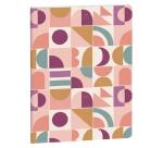 Geometrische patronen en trendy kleuren geïnspireerd door retro-chic design, voor een nietje schrift dat niet onopgemerkt blijft. - Visueel