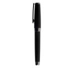 Stylo en métal précieux, corps PVD noir matt et attributs ruthénium noir poli, plume acier traitée Ruthénium en taille M