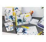 Inkebana, Carnet d'artiste reliure intégrale 32x24 cm, 40 feuilles de papier dessin blanc multitechniques 180g - Multicolore