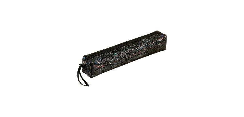 CÉLESTE CUIR Trousse SLIM 4x2,5x19,5 cm Lazer Noir