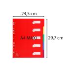 Intercalaires polypropylène opaque semi rigide 5 positions - A4 maxi