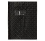Protège-cahiers grain losange PVC 18/100ème avec porte-étiquette 17x22 cm