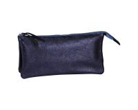 CUIRISÉ Grande Pochette 2 compartiments 22x11 cm - Pétrole