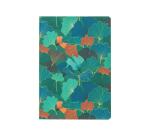 Ginkgo, Set de 2 carnets cousu fil A5 14,8x21 cm, 64 pages, ligné. 1 carnet couverture cuir + 1 carnet couverture carte imprimée, ass.