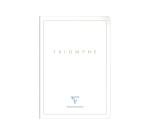 Triomphe GOLD stitched textile notebook A4 96 lined pages white paper 90 g - White