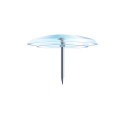 Doos met 40 duimspijkers - punthoogte 7mm - 10mm diameter - Kristal doorschijnend