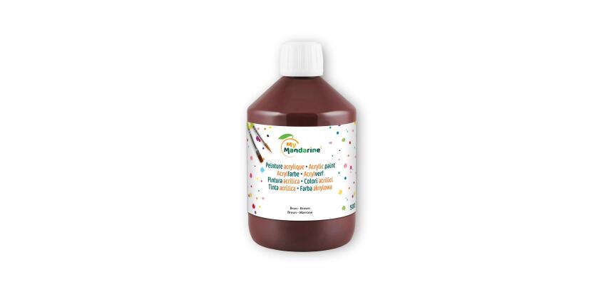 ACRYLIQUE MATE 500 ML BRUN - Brun