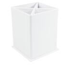Gamme blanche, Pot à crayons à décorer 8x8x11cm - Blanc