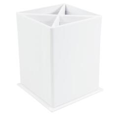Gamme blanche, Pot à crayons à décorer 8x8x11cm - Blanc