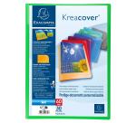 Protège-documents en polypropylène semi rigide Kreacover® Opaque 60 vues - A4 - Couleurs assorties