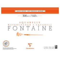 Fontaine bloc collé 1 côté 12F 30x40cm 300g grain satiné