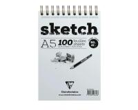 Sketch bloc spiralé 100F A5 90g - Ivoire