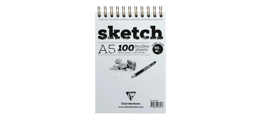 Sketch bloc spiralé 100F A5 90g - Ivoire