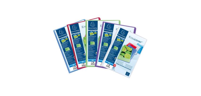 Carpeta Exacompta de fundas polipropileno semi rigido Krea Cover 60 vistas - A4 - Colores surtidos