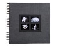 Album photos à spirales 60 pages noires Passion - 32x32 cm - Noir