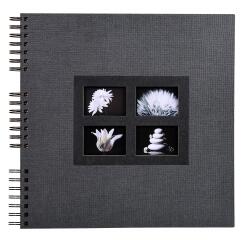 Album photos à spirales 60 pages noires Passion - 32x32 cm