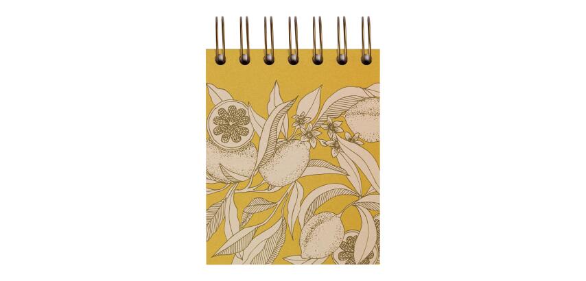 Jardin des Sens, Bloc reliure intégrale en-tête 9x11 cm, 160 feuilles, uni, ass.