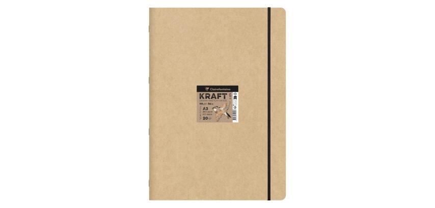 Kraft carnet piqué 20F A3 115g