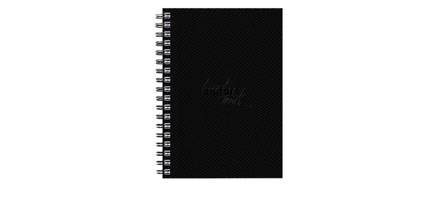 Rhodia Touch Watercolor Book, papier grain fin 100% coton 300g - A5 portrait, 40 pages - Noir