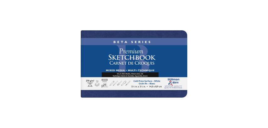 Beta Series carnet souple 26F 14x8,9cm 270g - Blanc
