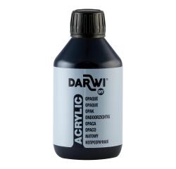 DARWI Acrylfarbe opak, Flasche 250ml, Schwarz - Schwarz