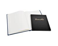 Livre d'or Balacron avec titre 140 pages blanches - 21x19 cm vertical - Couleurs assorties