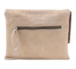 PLUME Pochette Enveloppe en Daim irisé 20x14cm - Or