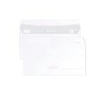 Paquet de 25 Enveloppes Blanches DL-110x220 mm - Précasées - Auto-Adhésives - 80g/m2 - Blanc