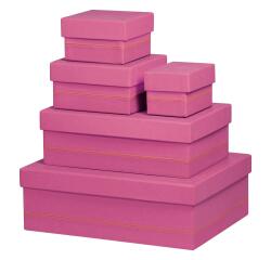 Rhodia Rhodiarama Gift Boxes - Set of 5 - Nested - Fuchsia