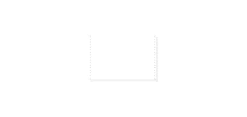 Computer listing paper 1000 NCR white sheets - 2-part micro-perforations 330x8'' - White