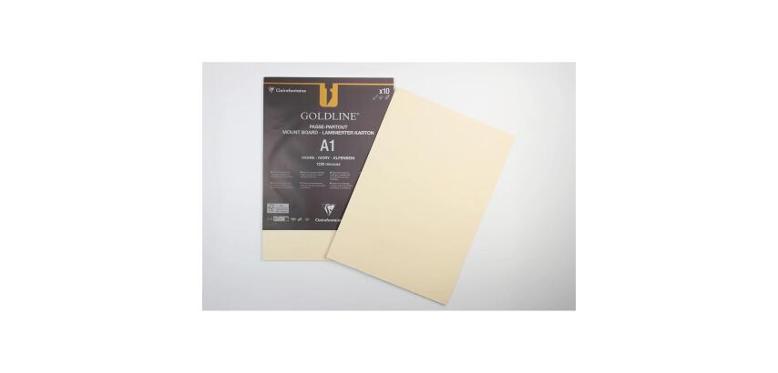 Goldline contrecollé pour passe-partout paquet 10F A1 1,25mm - Ivoire