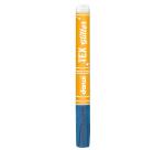 DARWI Textielverf marker met glitter, punt van van 2 mm, inhoud 6 ml, blauw parelmoer