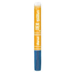 DARWI TEX GLITTER, Textilmarker Glitter, Spitze 2mm, Inhalt 6ml, Perlmuttblau - Perlmuttblau|