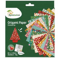 Origami Papier Christmas, 60 vel 70g 20 x 20 cm - Multicolor