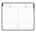 Recharge Agenda de poche EasyDay 15 10 x 15 cm Journalier Janvier à Décembre 2027