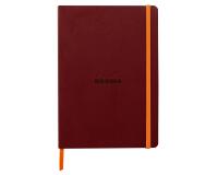 Rhodiarama carnet souple A5 160 pages dot papier ivoire 90g fermeture élastique - Lie de vin
