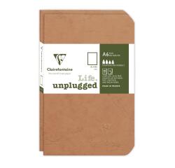 Set de 2 carnets piqués Age Bag 9x14 96 pages uni - Tabac