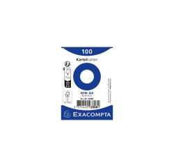 Pak 100 steekkaarten in folie - bristol effen niet geperforeerd - 55x74mm - Wit